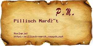 Pillisch Marót névjegykártya